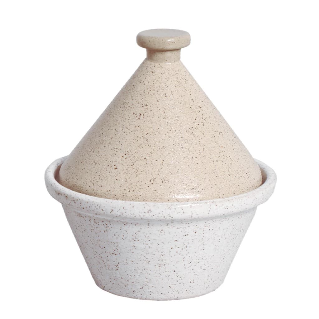 Saleiro estilo marroquino em crâmica branco