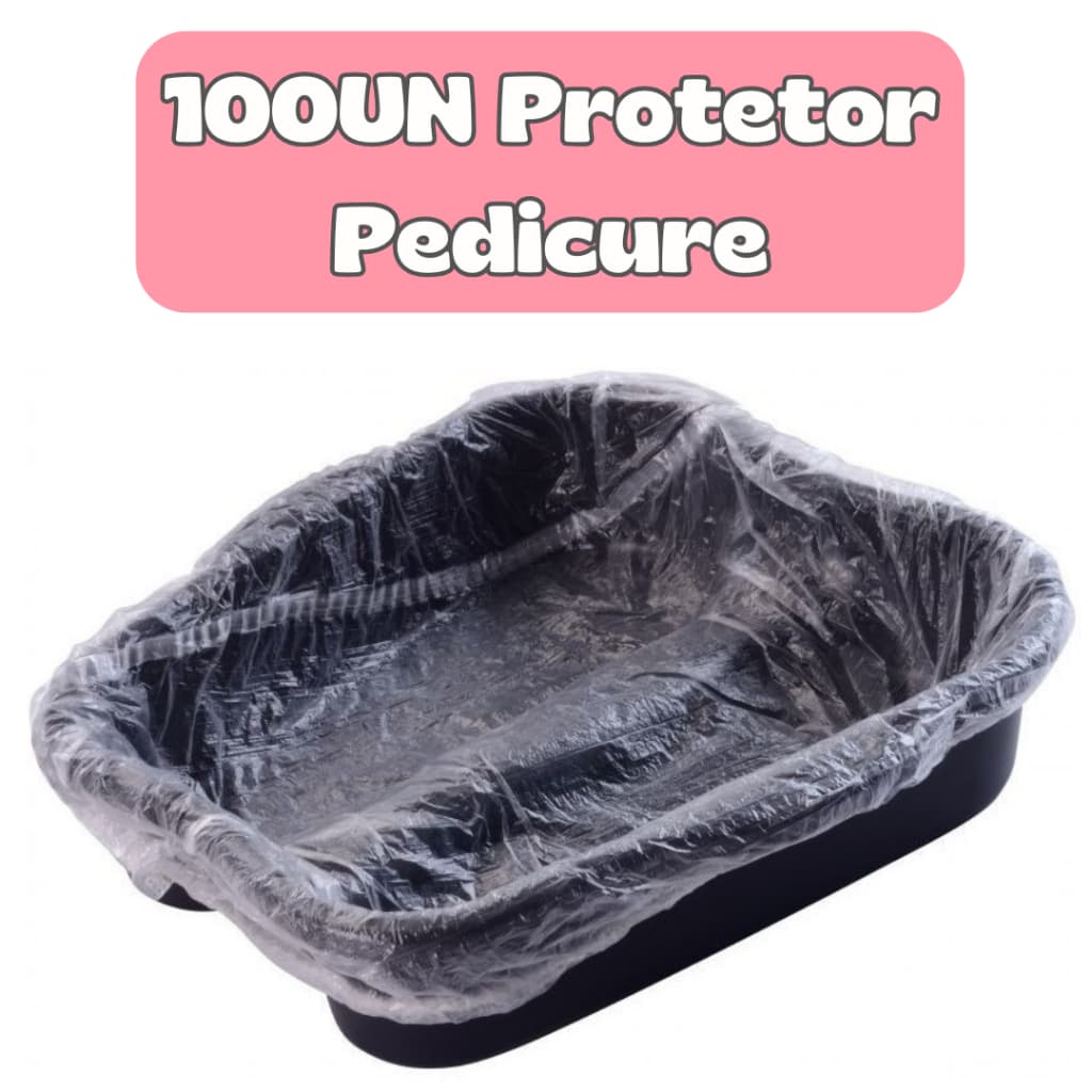 Kit 100UN Protetor Plástico Bacia PEDICURE para Salão de Beleza Clinica de Estética Higipratic