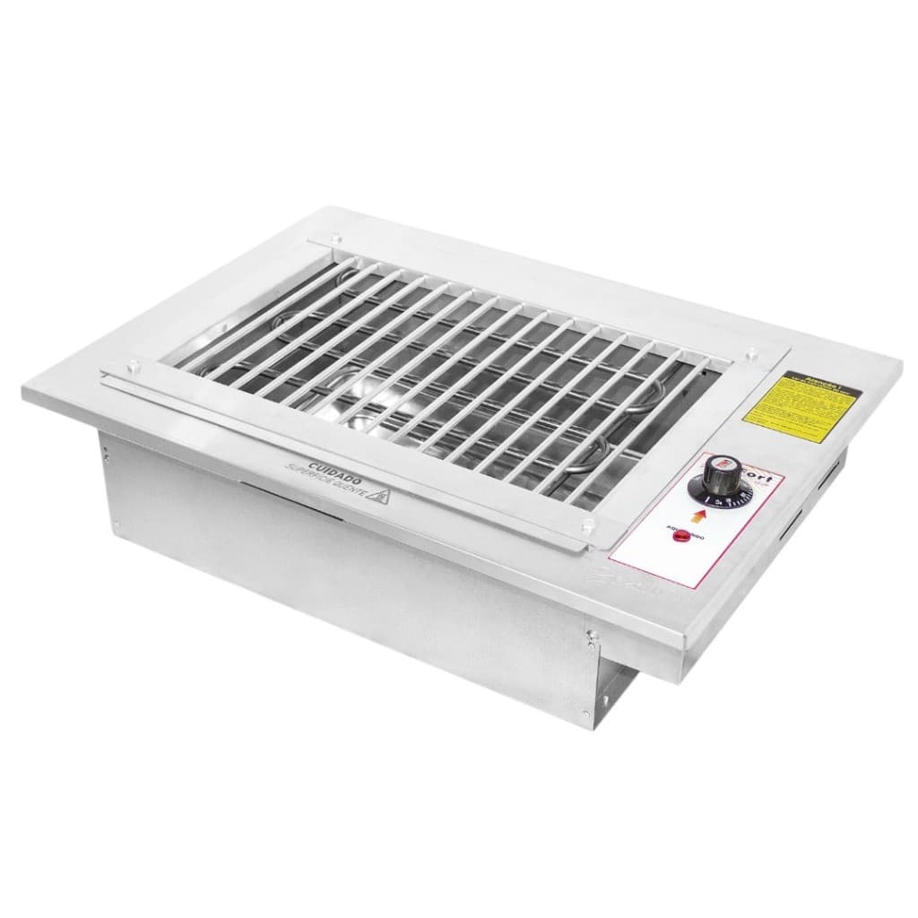 Churrasqueira inox elétrica de embutir gourmet