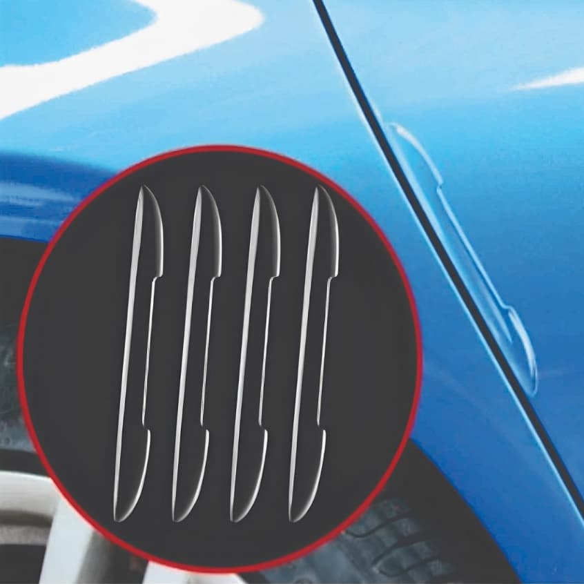 Adesivo 3D Proteção De Porta 4 Peças Para Carro Automóvel Anticolisão Protetor À Prova De Riscos
