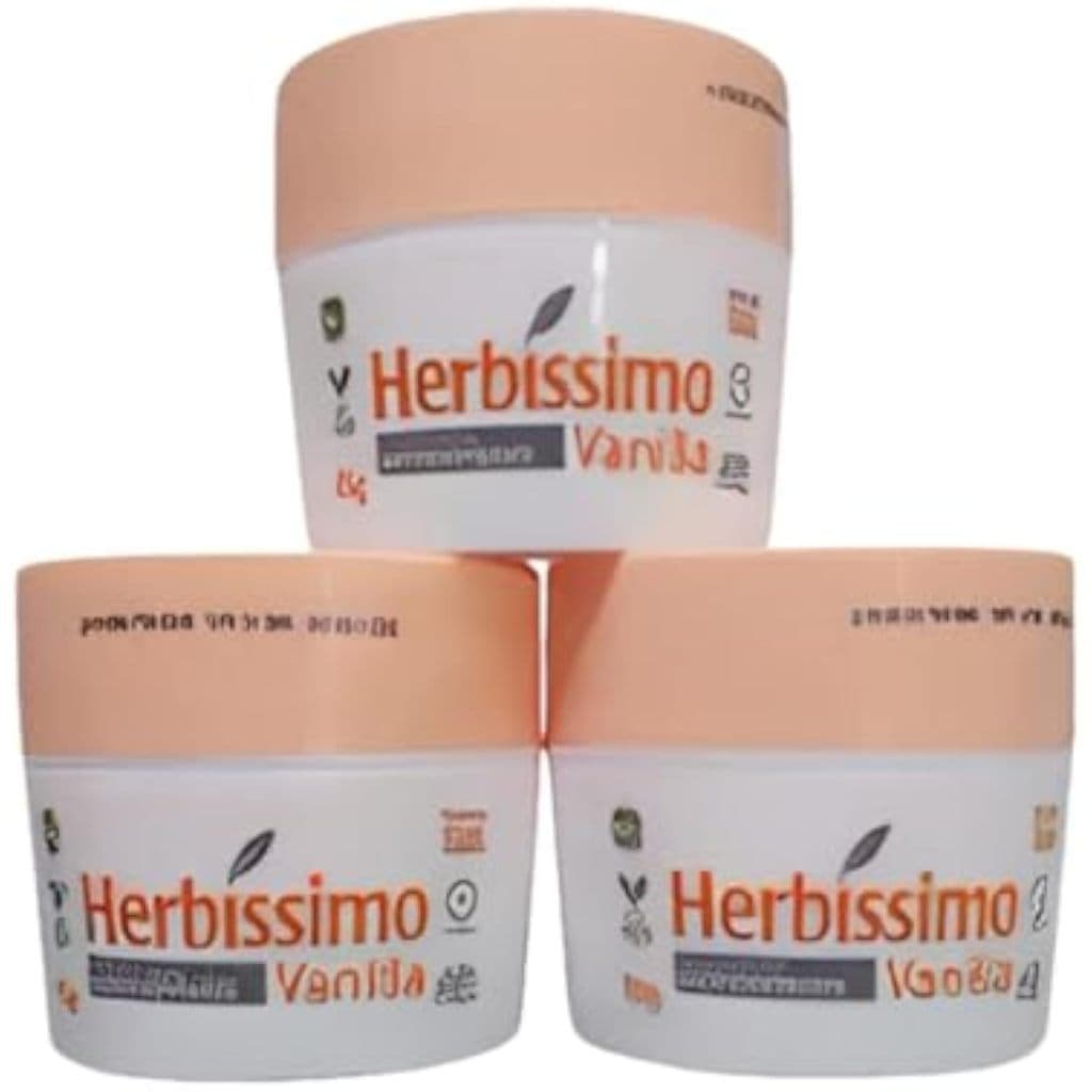Kit Desodorante Creme Antitranspirante Vanilla erbissimo 55G com 3 unidades