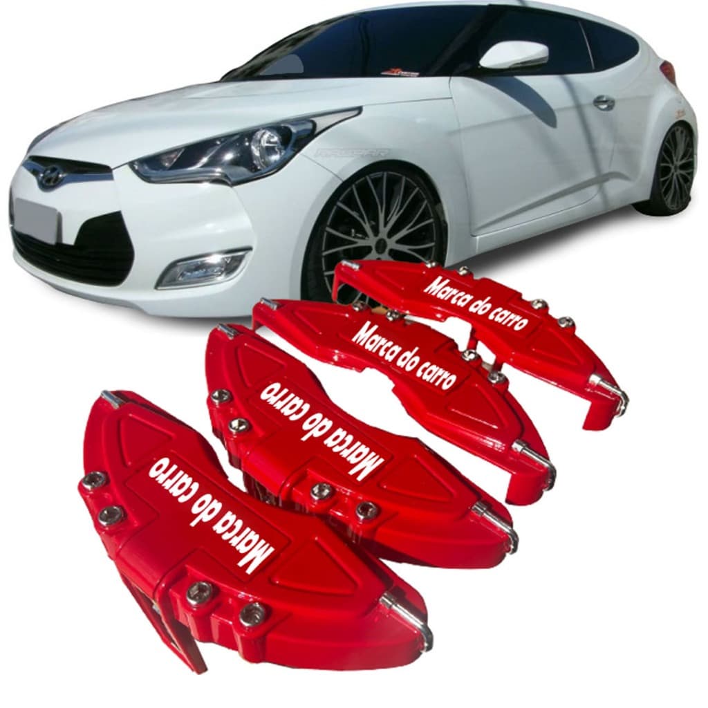 Capas De Pinças De Freio com Garras 4 Peças Compatível Veloster 2008 2009 2010 2011 2012 2013 2014 2015 2016 top