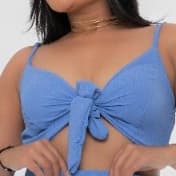 Cropped Duna Feminino Com Bojo Amarração Frontal Alcinha Fina Verão Moda Blogueira Casual Elegante