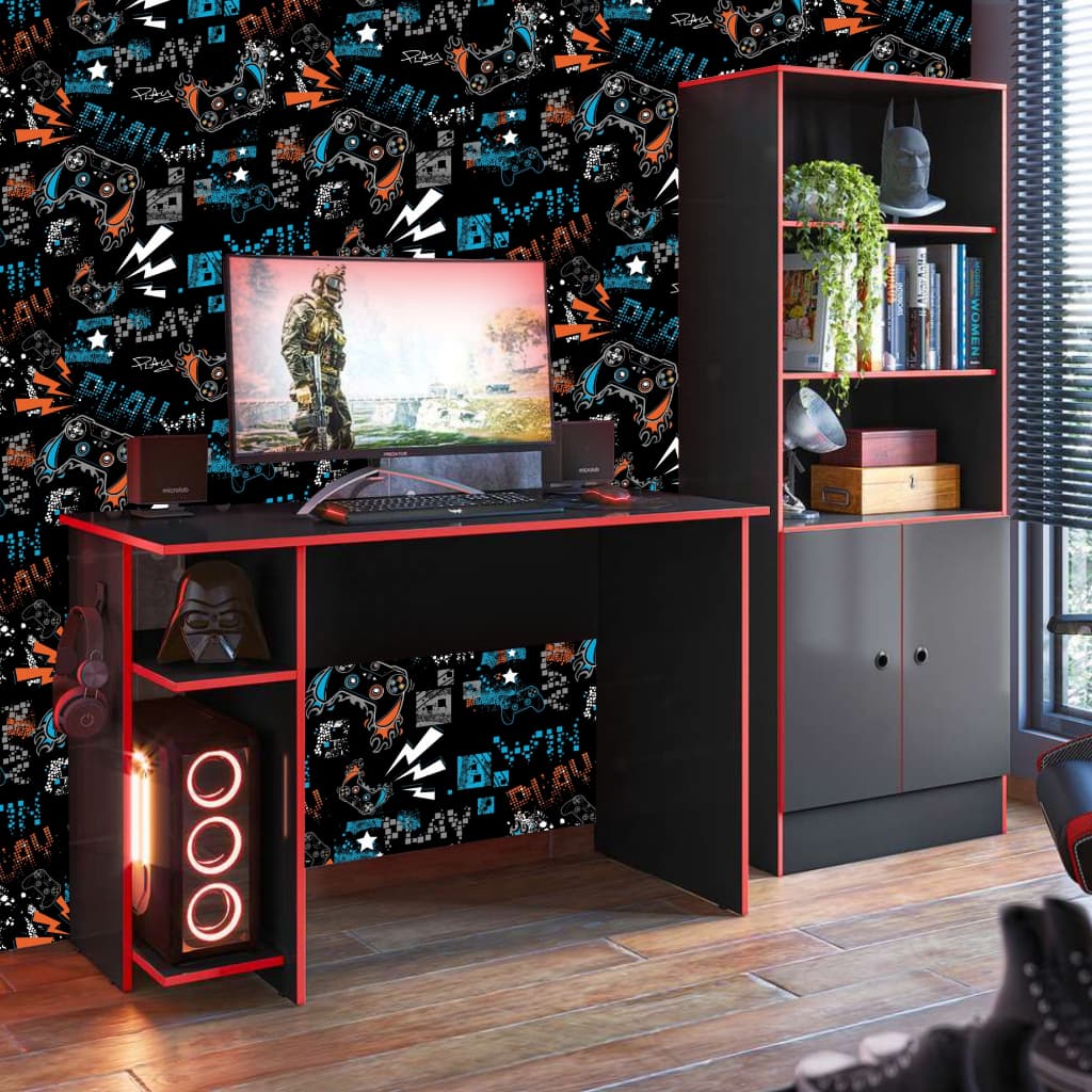 Papel de Parede Painel Gamer Autoadesivo Fosco 1,00 x 0,50m GAMER