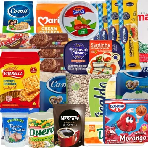 Cesta básica completa - CESTA BÁSICA GRANDE 52 ITENS - Alimentos e  cuidado pessoal