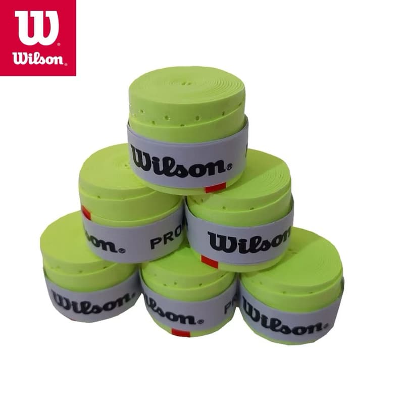 Kit 5 Overgrip Wilson Perfurado Branco, Preto, Colorido - Grip Para Raquete Tennis, Beach Tênis, Padel