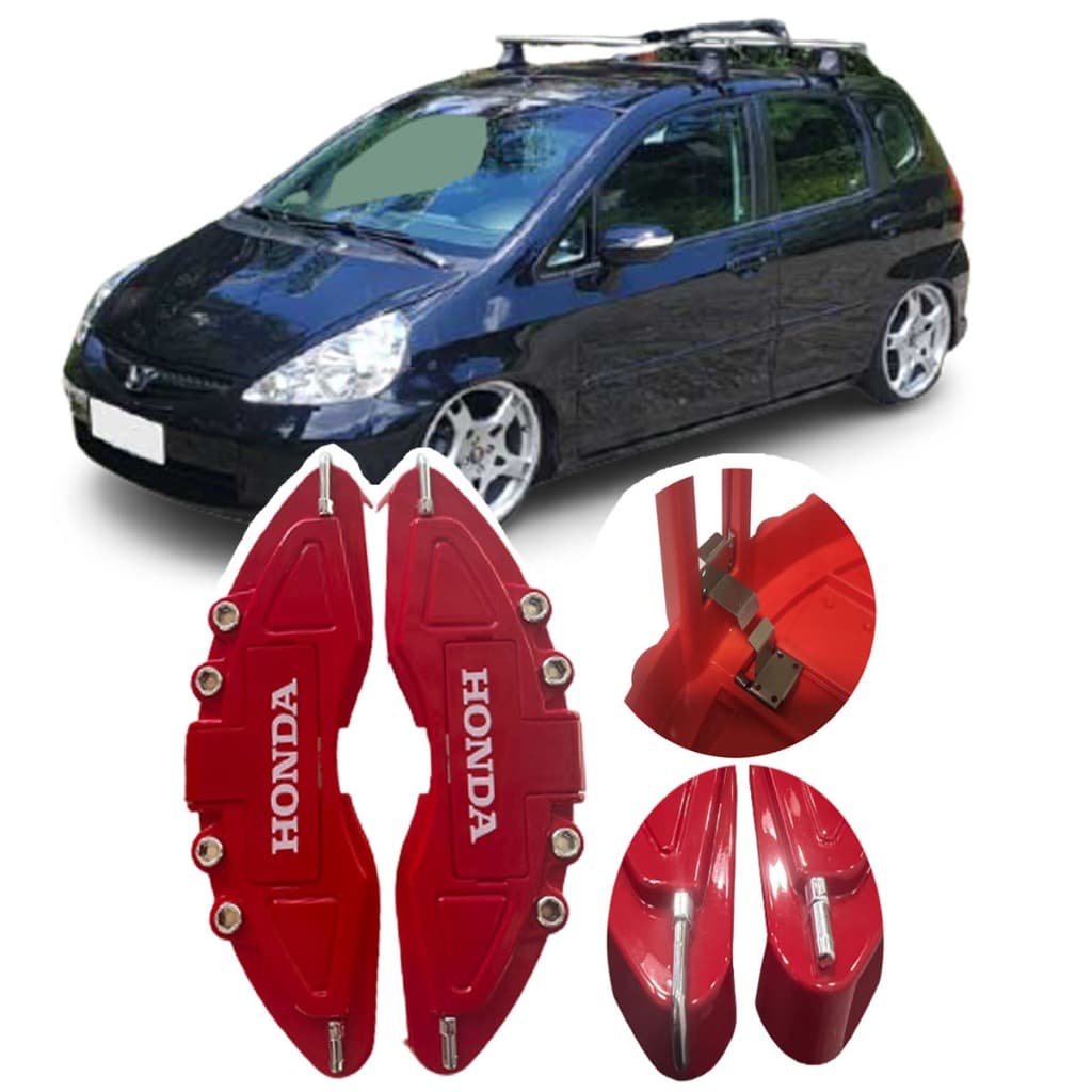 Capas de Pinças de Freio Com Garras 2 Pç Compatível Honda Fit 2004 2005 2006 2007 2008 não usa cola top