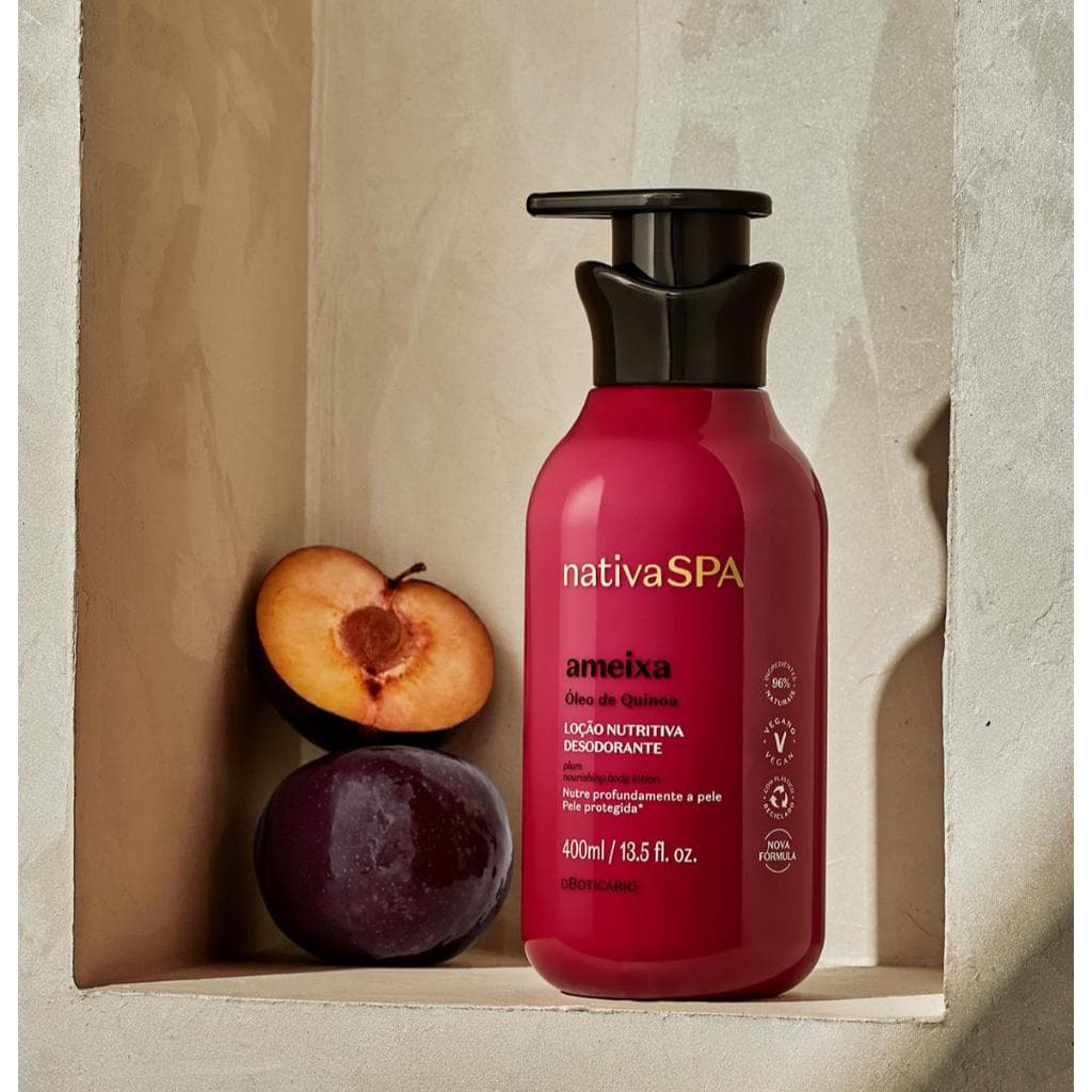 Loção Hidratante Desodorante Corporal Nativa SPA Ameixa 400ml, Cereja Rouge - a escolher