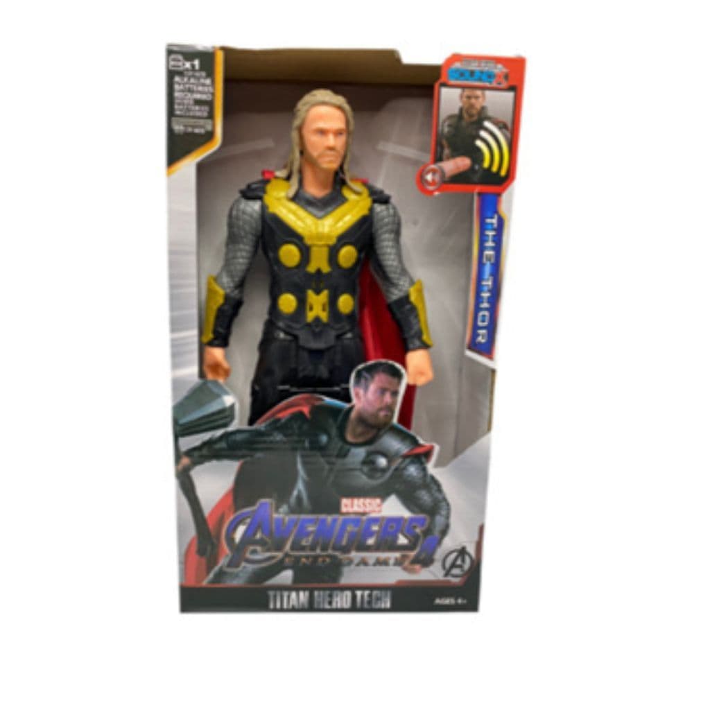 Boneco Thor Articulado de 30cm com Martelo – Com Luz e Som, Perfeito para Crianças e Coleções