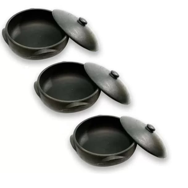 Kit 03 Panelas De Barro Capixaba 5 Litros +3 Cumbucas