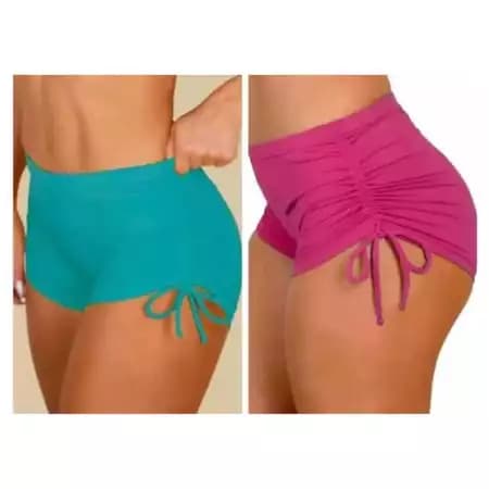 Kit 2 Shorts Cordinha Calcinha Praia Biquíni Sunquini