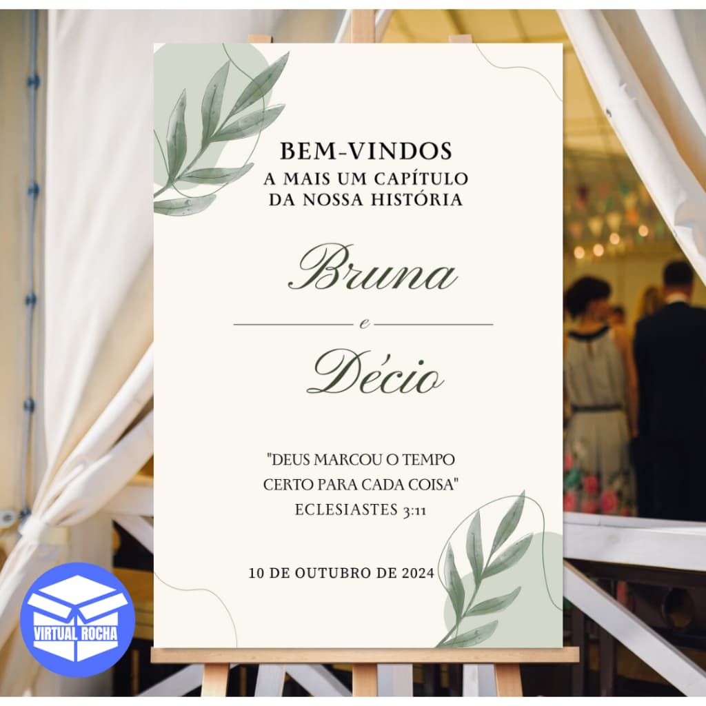 Quadro Decorativo Placa Decorativa Bem-Vindo Entrada Casamento Elegante Verde Escuro MDF