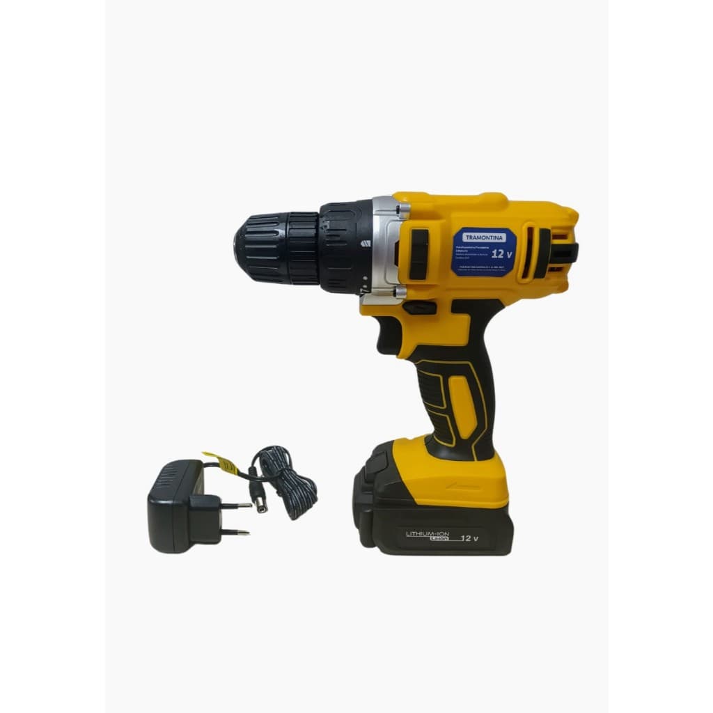 Parafusadeira/Furadeira Bateria 12v + Kit 16 Peças Tramontina
