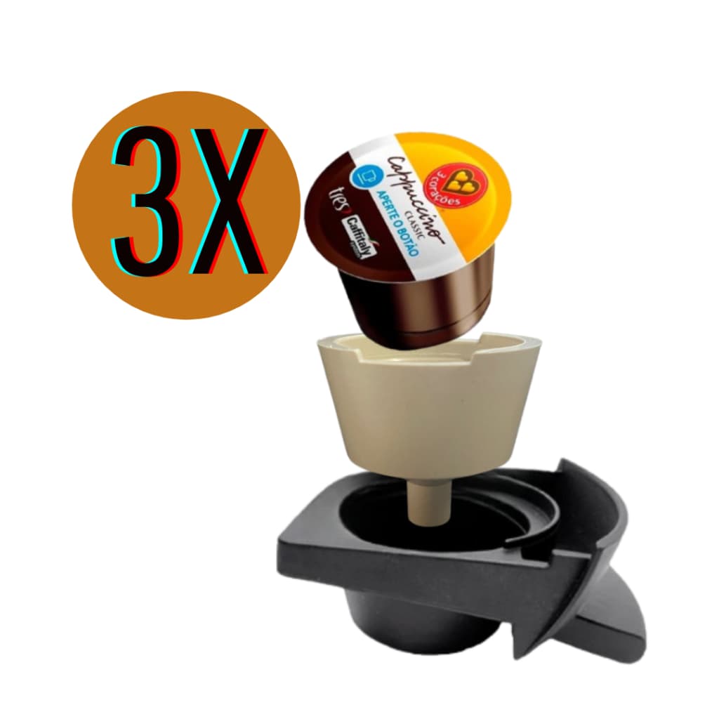 3x Adaptador Cápsula Três Corações Para Todas as Máquinas Dolce Gusto