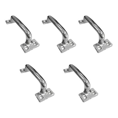 Kit 5 Puxador Alça 10cm Moveis Porta Janela Aliança Cromado