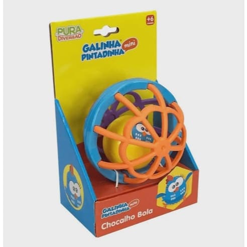 Chocalho Macio Bola Para Bebê Galinha Pintadinha Mini Oficial Yes toys +6 Meses
