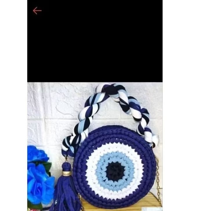 Bolsa de crochê olho Grego