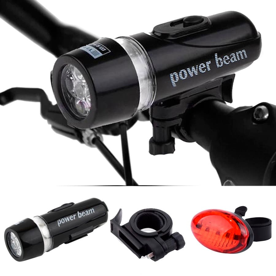 Farol Led Para Bike Bicicleta Suporte E Sinalizador Traseiro CZO