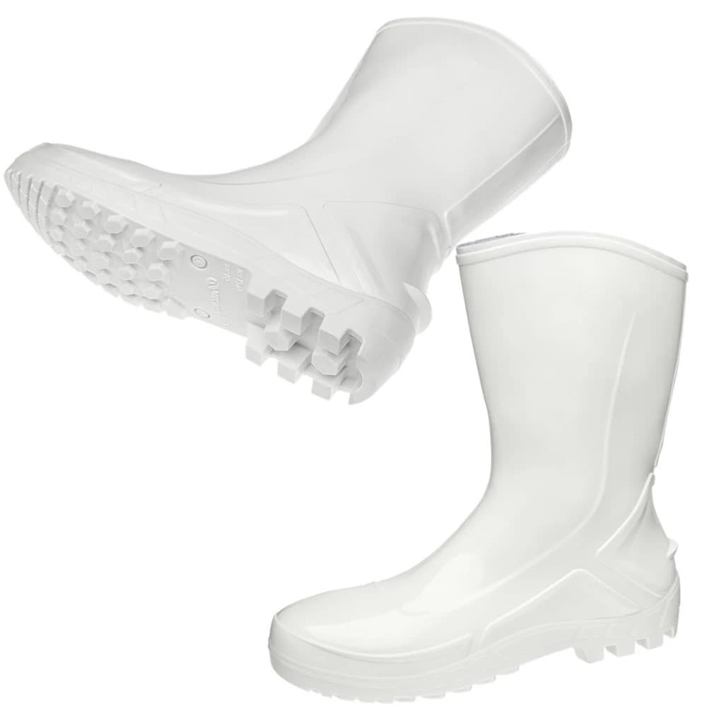 Bota de PVC Branca Marluvas Vulcaflex | Galocha Cano Médio Impermeável | Limpeza e Trabalho | CA 42291