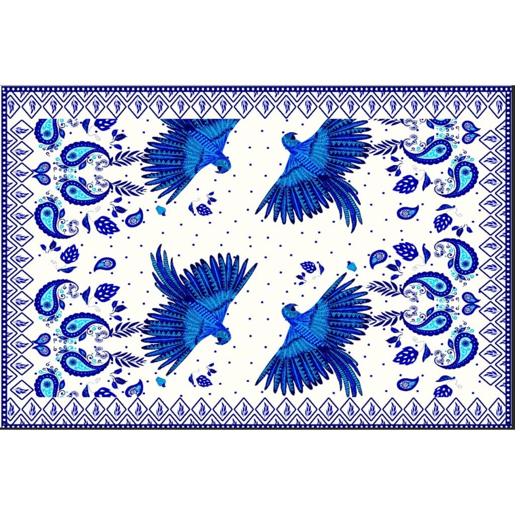 Canga De Praia Viscose Arara Azul