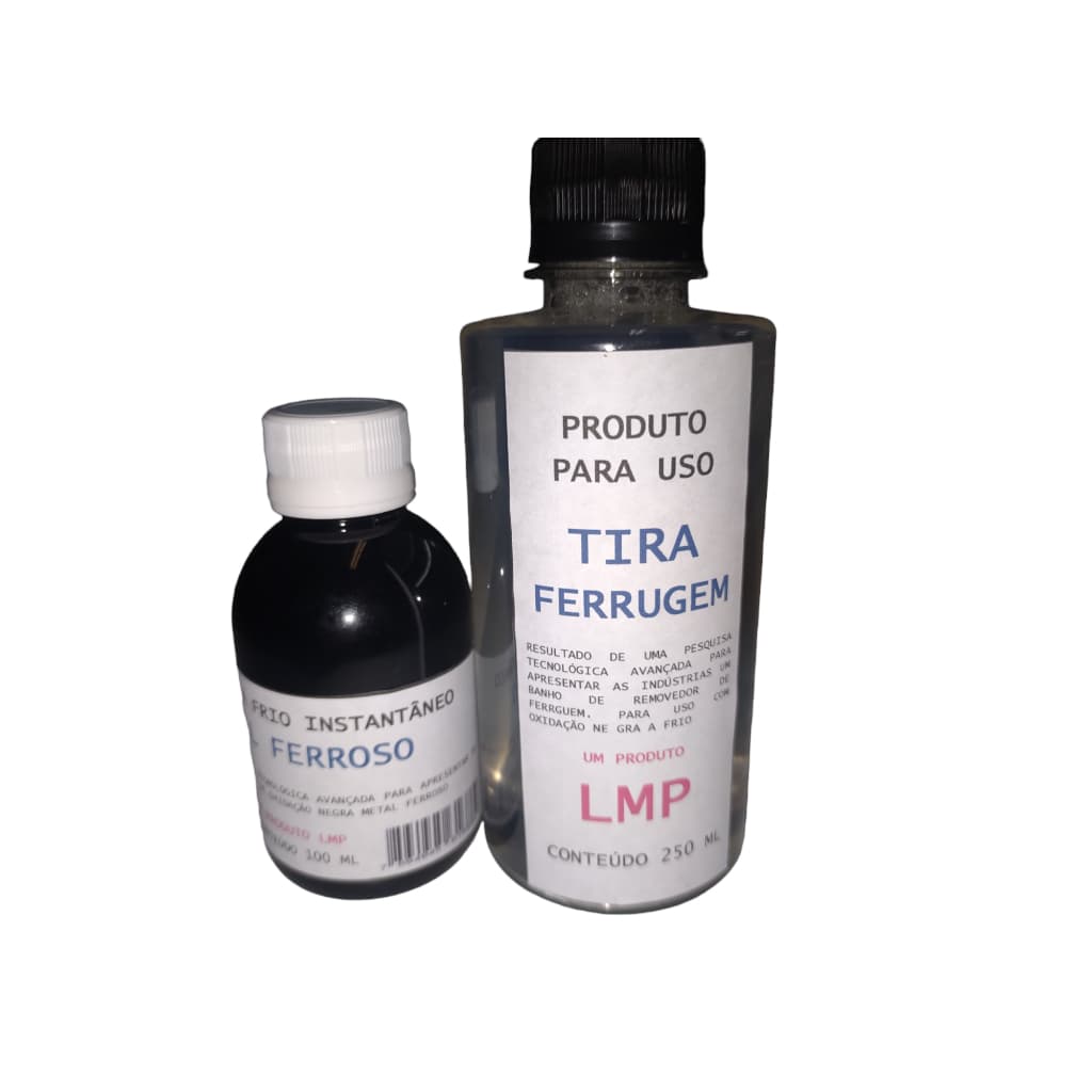 Kit Oxidação Negra A Frio Metal Ferro 100 Ml Suporte 24 Horas
