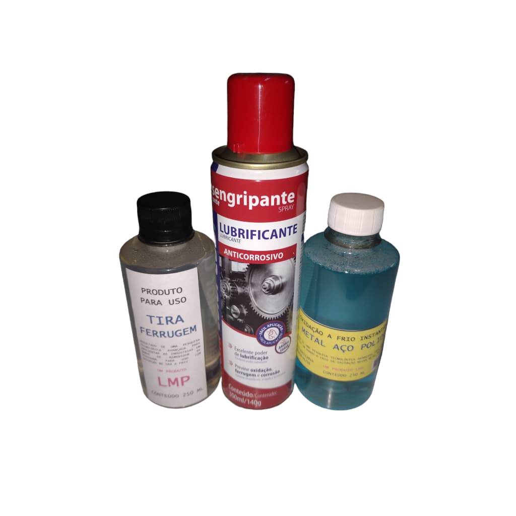 Kit Oxidação Negra A Frio Metal Aço 250 Ml Suporte 24 Horas