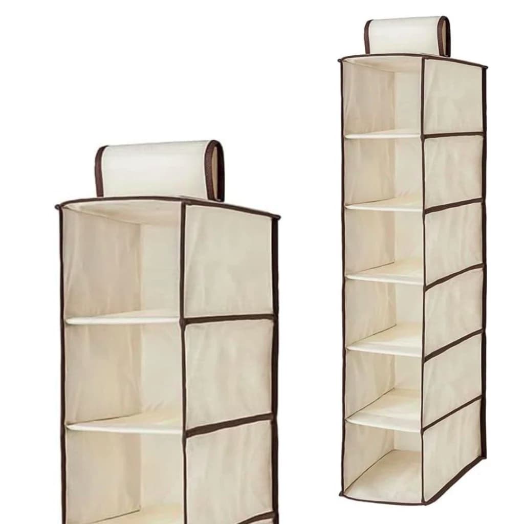 Kit 02 Organizador Sapateira Vertical Cabide Guarda Roupa-5 Prateleira