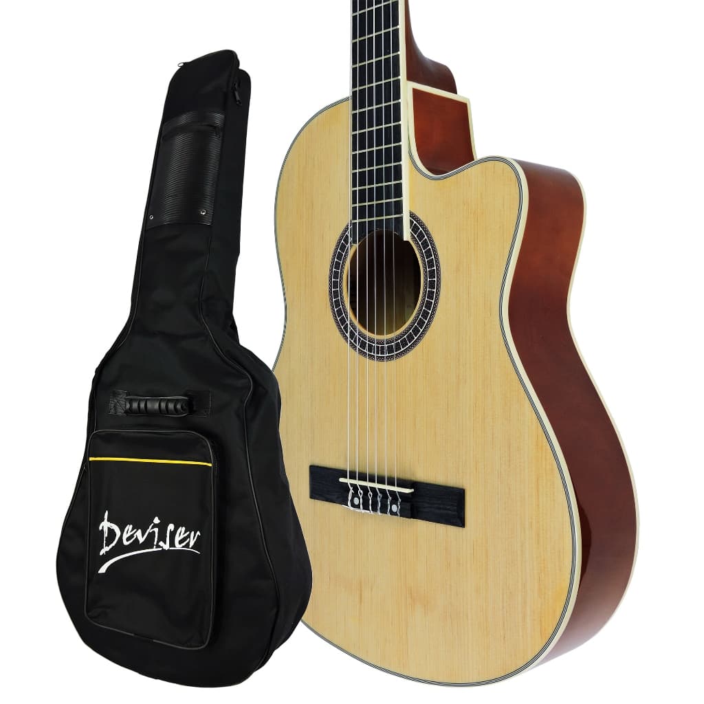 Violão Acústico cordas de Nylon Tampo Spruce Cutway - Deviser L-330 NT -  com Capa Bag