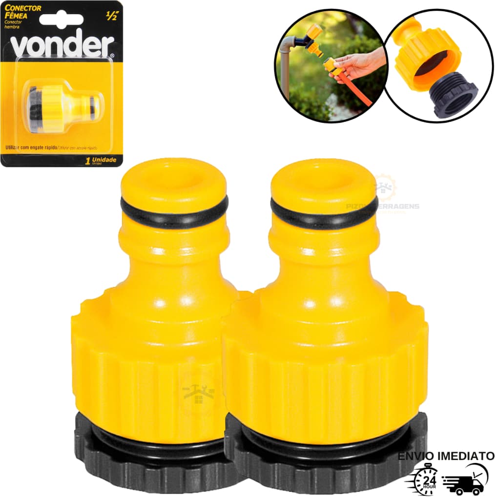 Kit 2 Conector Engate Rápido Para Mangueira 1/2 Universal Vonder