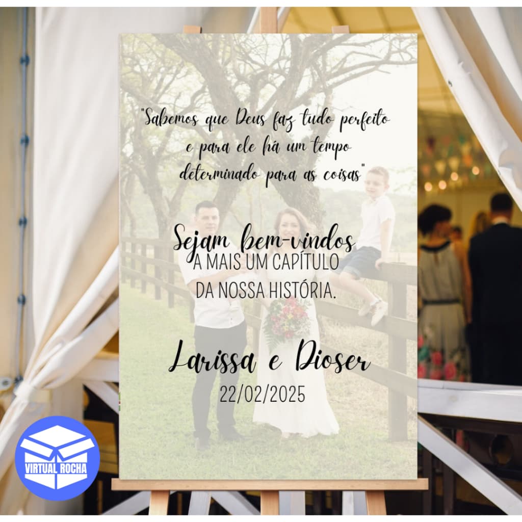 Quadro Decorativo Placa Decorativa Entrada Casamento Foto Sabemos Que Deus MDF