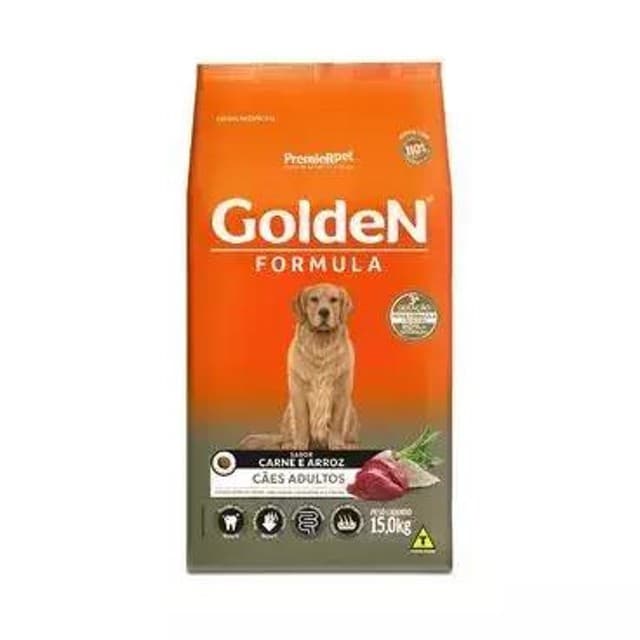 RACAO GOLDEN FORM CAES CARNE AD M/G 15KG