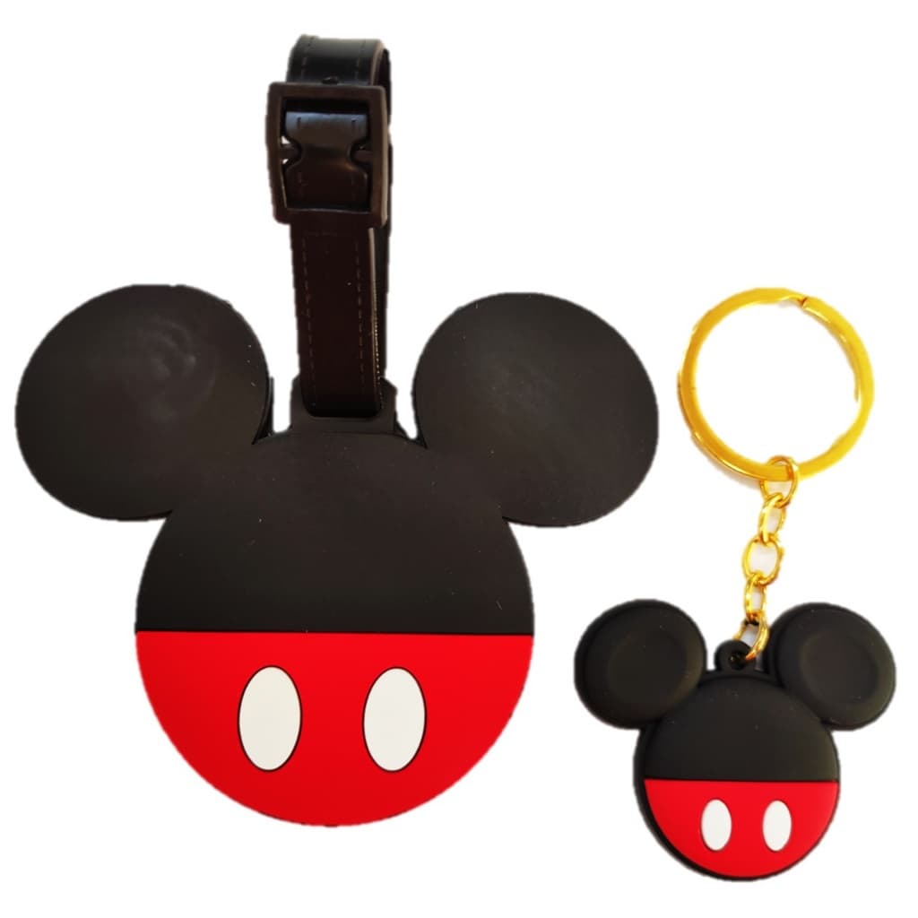 Tag Identificadora Bagagem Mala Disney + Chaveiro- Mickey /Minnie - Envio Imediato