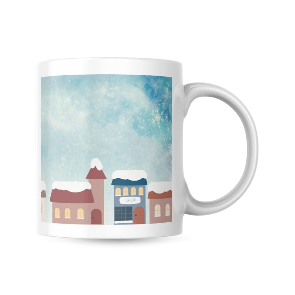 Caneca Xicara de Porcelana 325ml Natal Casa Decoração Personalizada Presente
