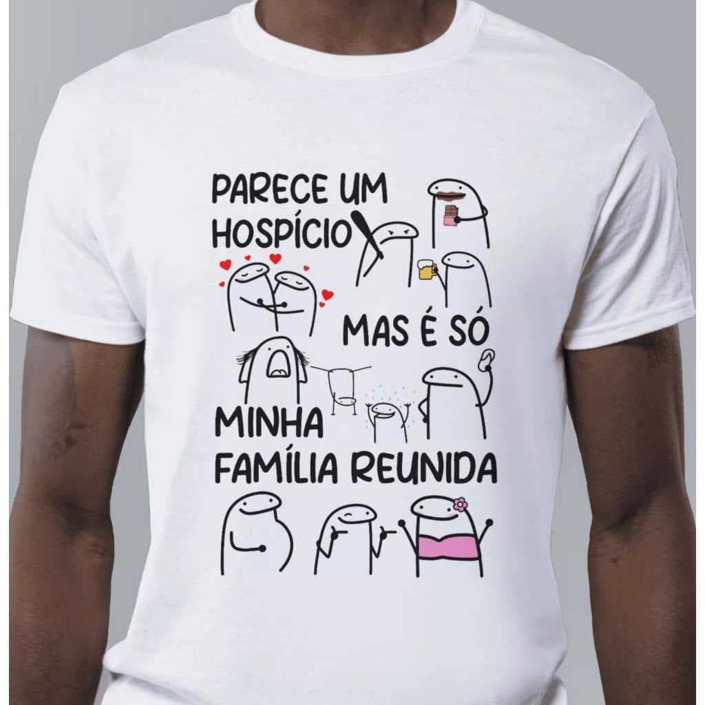 CAMISETA FLORK MINHA FAMÍLIA REUNIDA - 100% POLIESTER