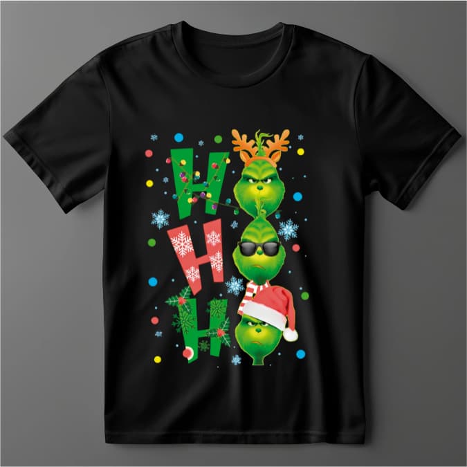 Camisa camiseta Natal HOHOHO Adulto e Infantil 100% algodão Entrega Rápida.