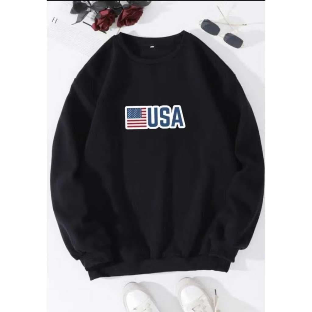 Casaco de frio Gola Redonda Estampado Blusa de Frio Moletom Flanelado Estampado.