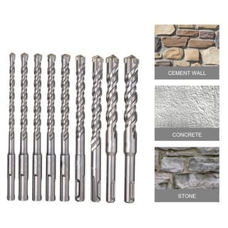 Kit 9 Brocas Martelete Sds Plus Videa Furar Metal Concreto