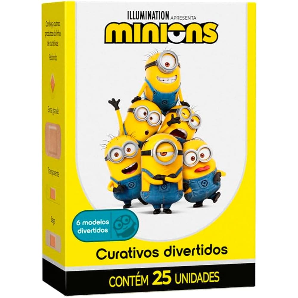 Curativos Flexíveis Divertidos Minions 10/25 Unidades Cremer