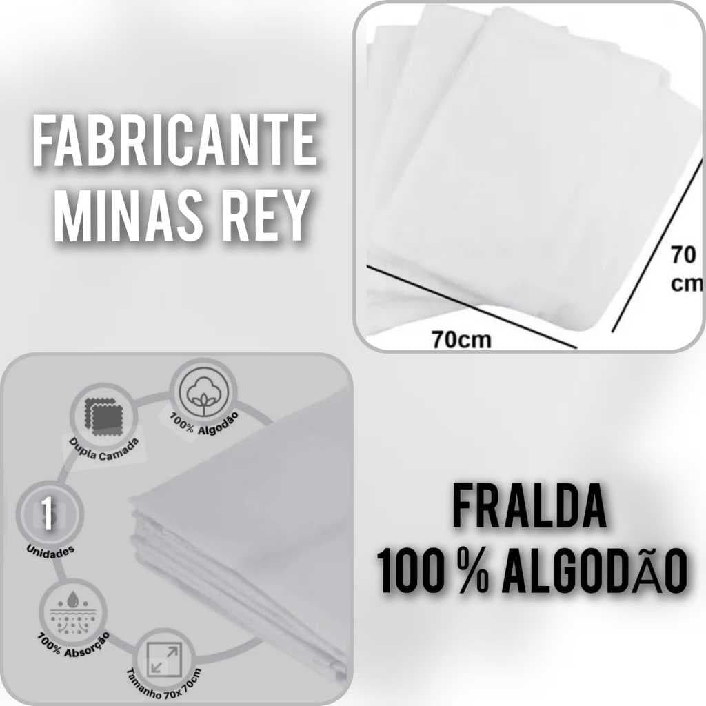 Tecido Fralda Pano Dupla Branca 100% ALGODÃO (vendida por unidade no tamanho 70 CM x 70 CM de larg)
