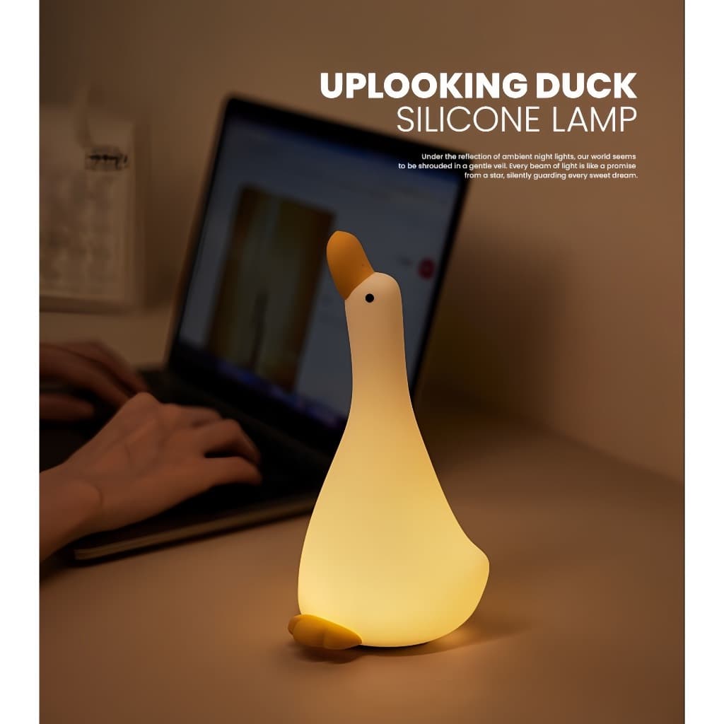 Luminária Mesa Touch Lâmpada Noturna Abajur Fofo Ganso