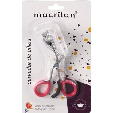 Curvador de Cílios Curvex Macrilan Roxo/Rosa com Almofada Silicone para Maquiagem Cilios