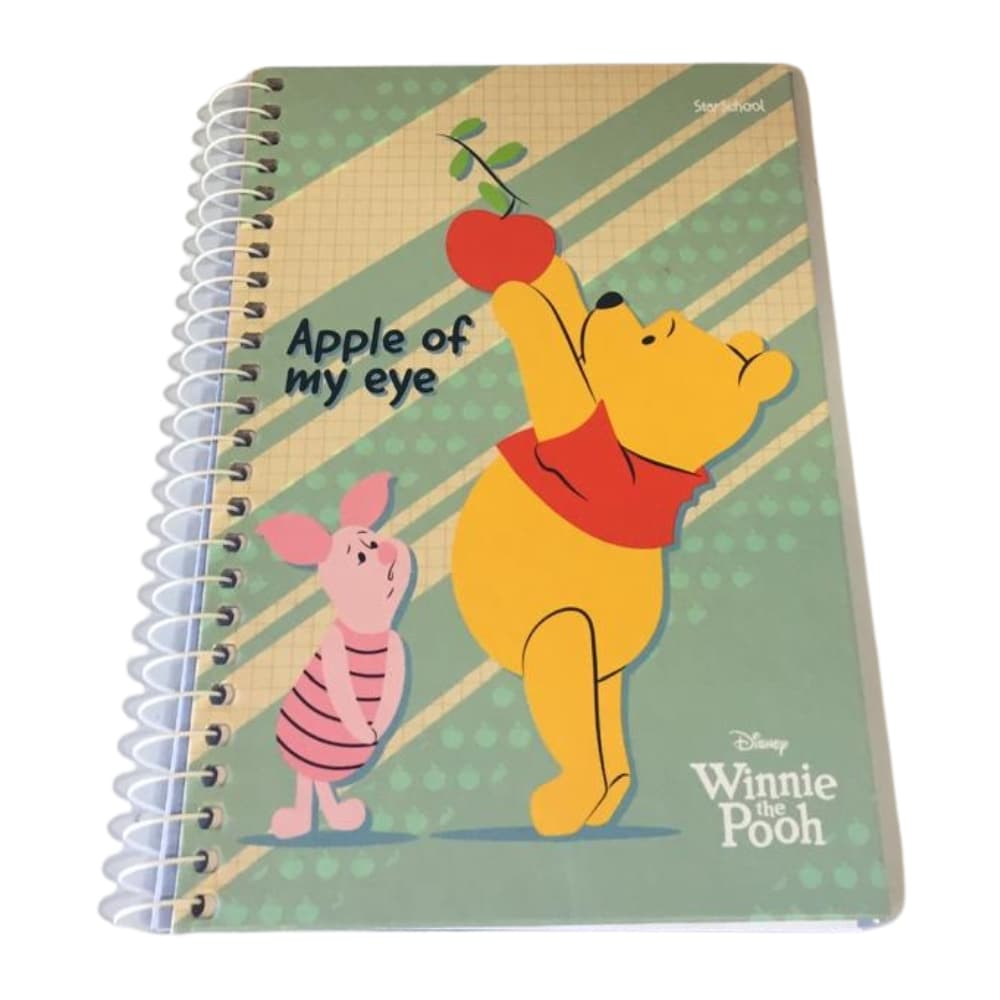Caderno Pequeno Espiral 1/4 CD 80 Fls Pooh  Starschool Anotações Escolas Escritorios