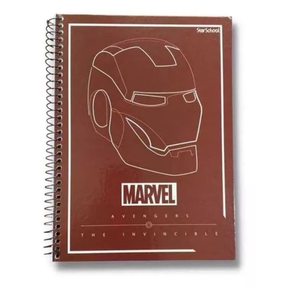 Caderno Pequeno Espiral 1/4 CD 80 Fls Avengers Starschool Anotações Escolas Escritorios