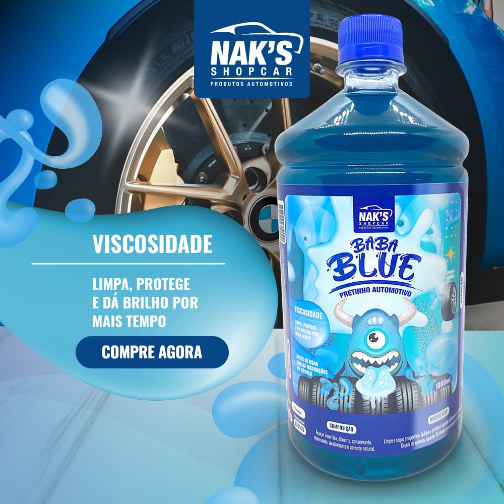 Pretinho Automotivo Baba De Camelo Blue Carro Moto Brilho Intenso 1 litro