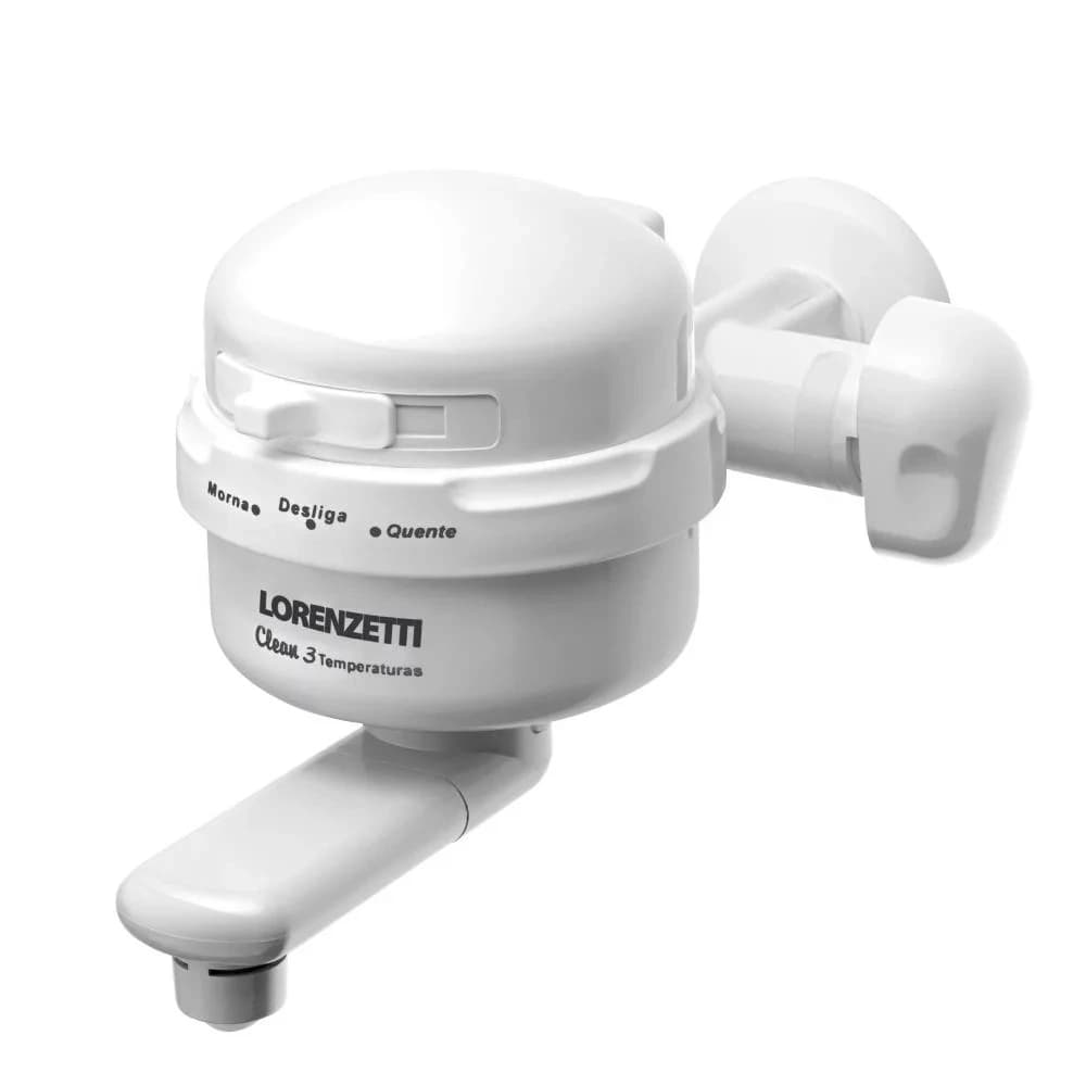 Torneira Elétrica Clean 3 Temperaturas 5500W Lorenzetti 220V Branco
