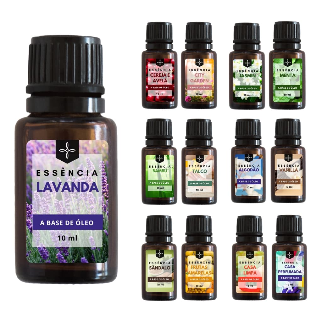 Essência Kit 02 Unidades Super Concentrada a Base de Óleo Para Vela Cosmético e Aromatizador de Ambiente 10ml
