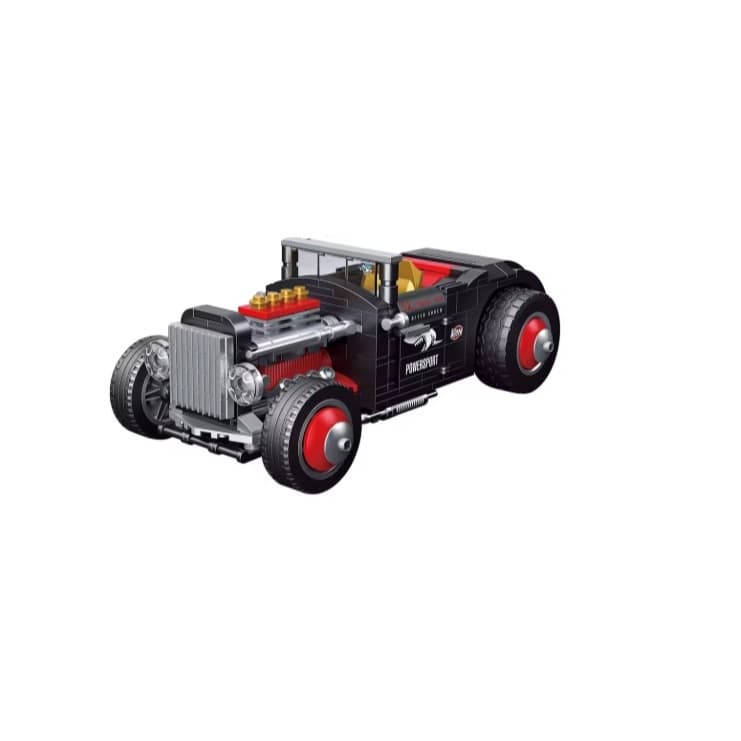 Bloco de Montar Carro Hot Rod Vintage com 452 Pcs Bloco de Montar de Corrida diversão garantida