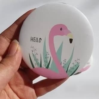 Espelho de bolsa Portátil Flamingo Da moda Feminina