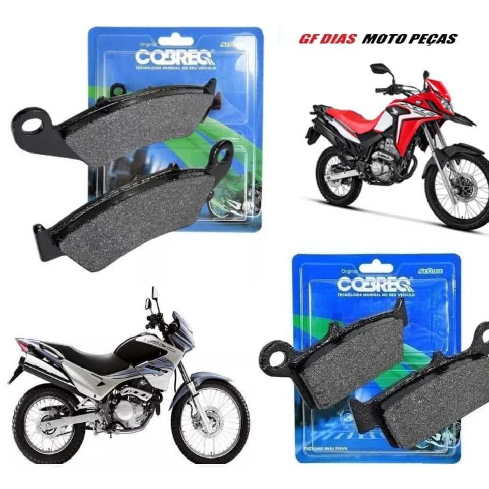 KIT PASTILHAS  FREIO DIANTEIRA TRASEIRA COBREQ XRE 300 2009 A 2018 SEM ABS - Falcon 400 1999 à 2008