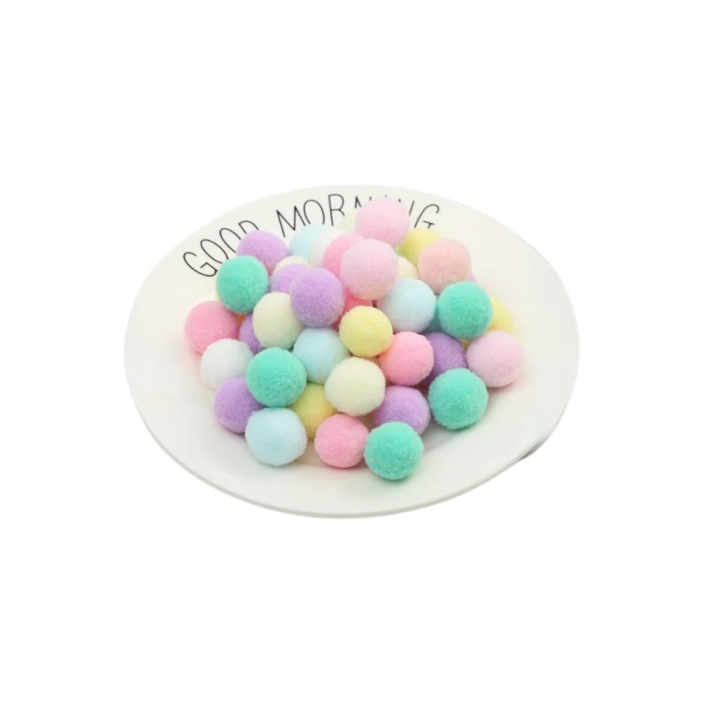 Mini Pompom Bolinha 10mm Cores Candy com 50 unds